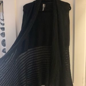 Sleeveless, Long, Crochet Cardigan